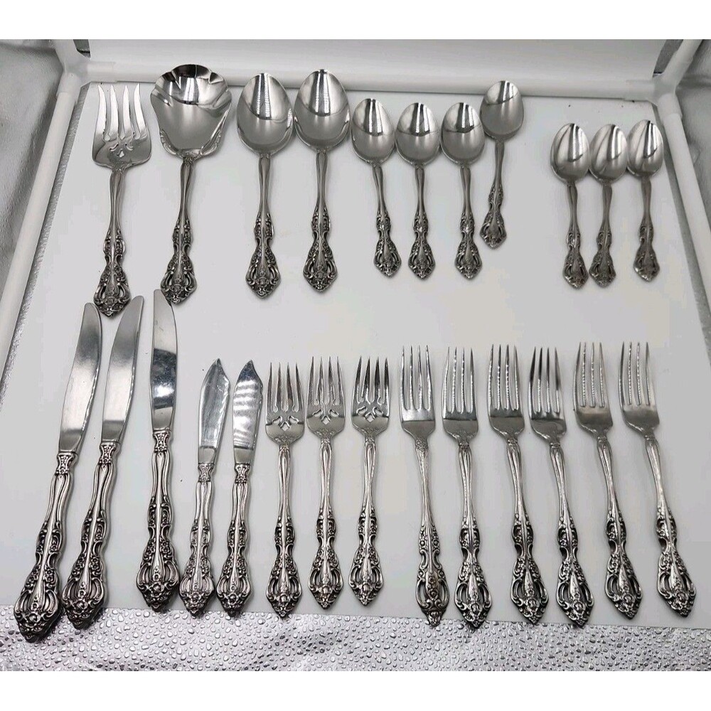 Oneida Michelangelo 25-pc Flatware Set Service for 3 - 18/10 Stainless Steel New